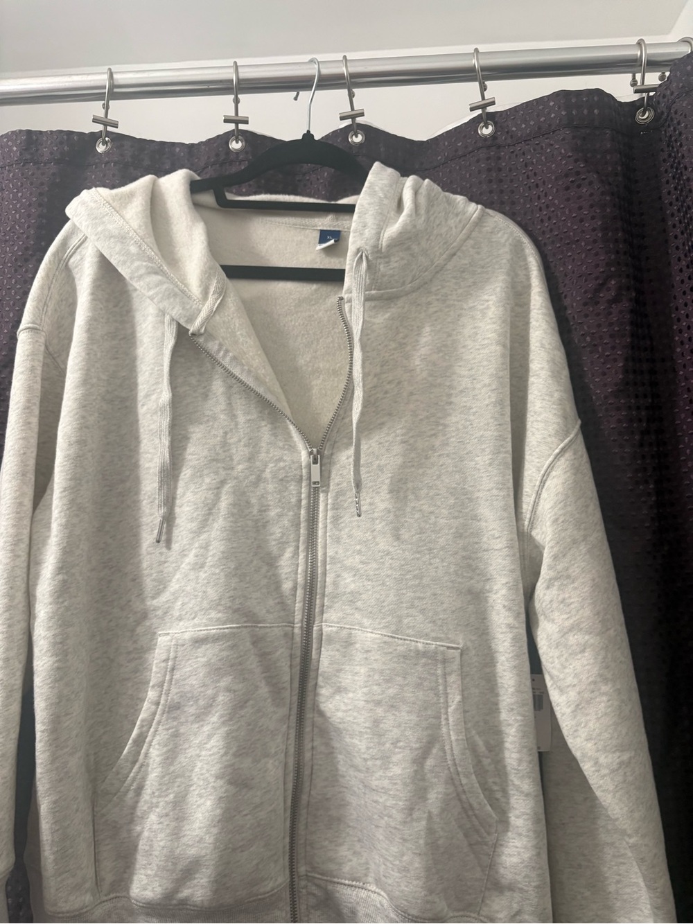 Old Navy Light Gray Zip-Up Hoodie Jacket